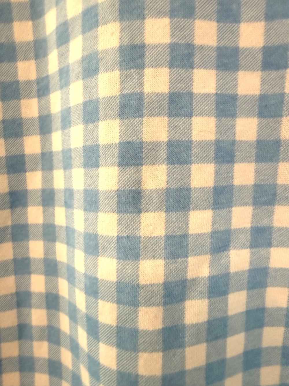 NWOT Living Fully Co Gingham Lightweight Sweatshirt Blue White Popsicle Top S - Picture 9 of 11